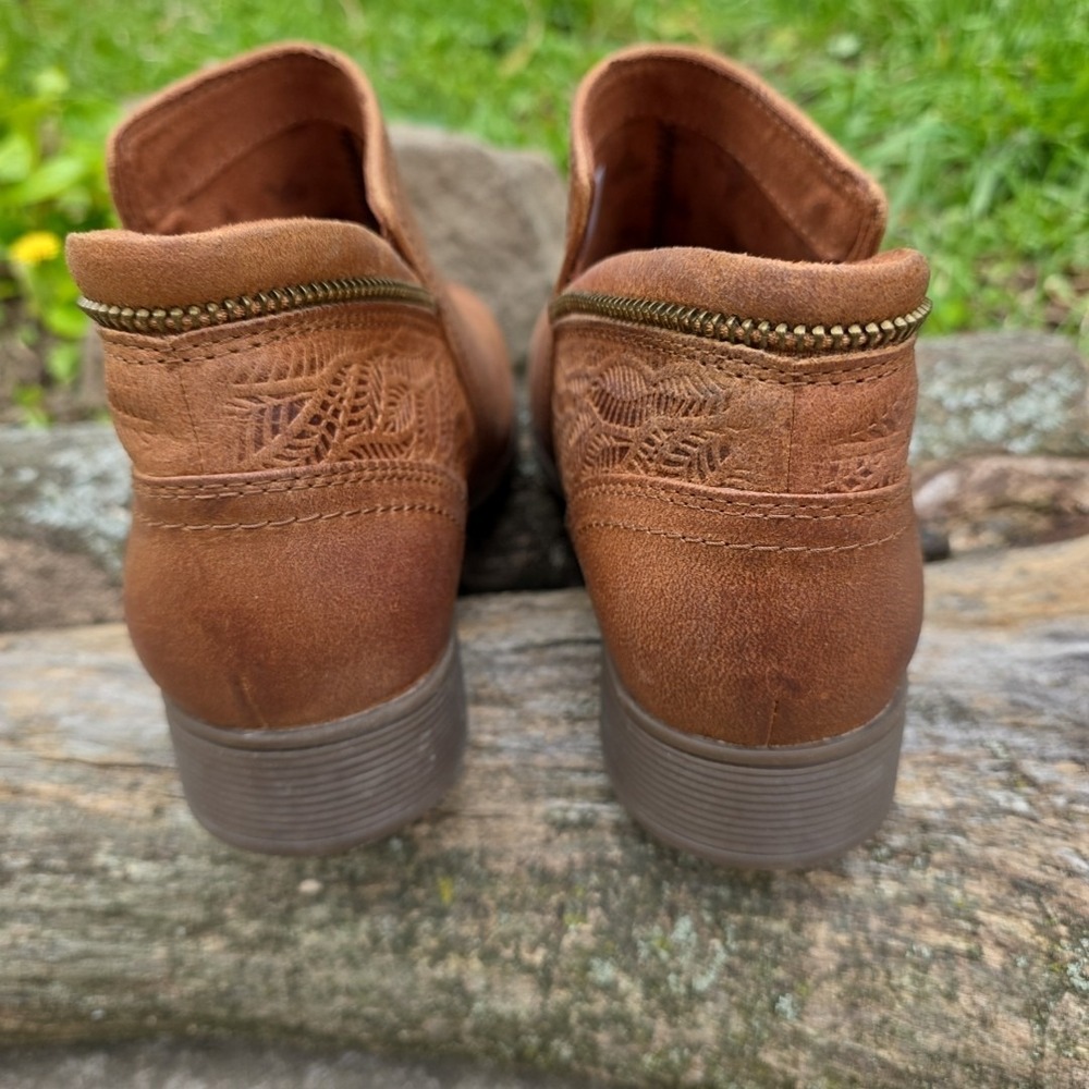 Rockport Cobb Hill Women's Crosbie Tan Leather Booties CI6209 US Size 9 - Picture 6 of 10